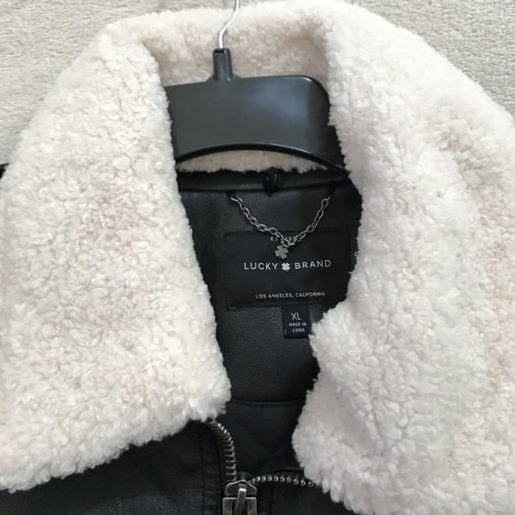 Lucky Brand Faux Leather/Fur Motto Jacketed - Picture 6 of 8